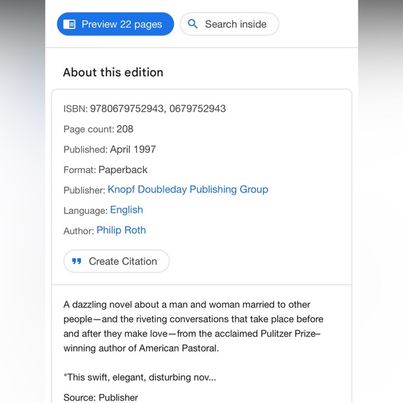 Deception by Philip Roth book - Picture 2 of 5